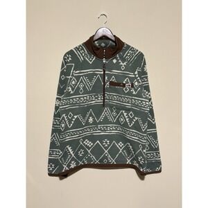 THE NORTH FACE  1/4 Zip Jacket Green  Fleece Mens Medium